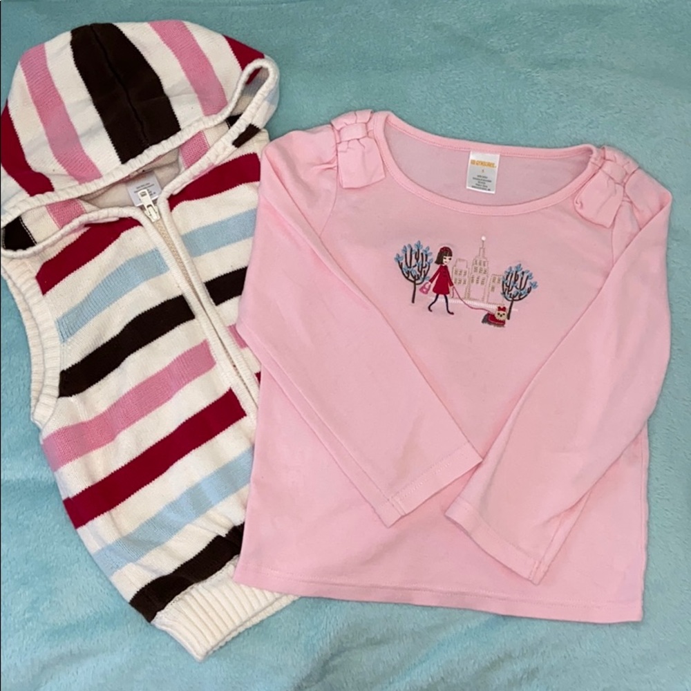 Gymboree girls size 5-6 shirt and vest